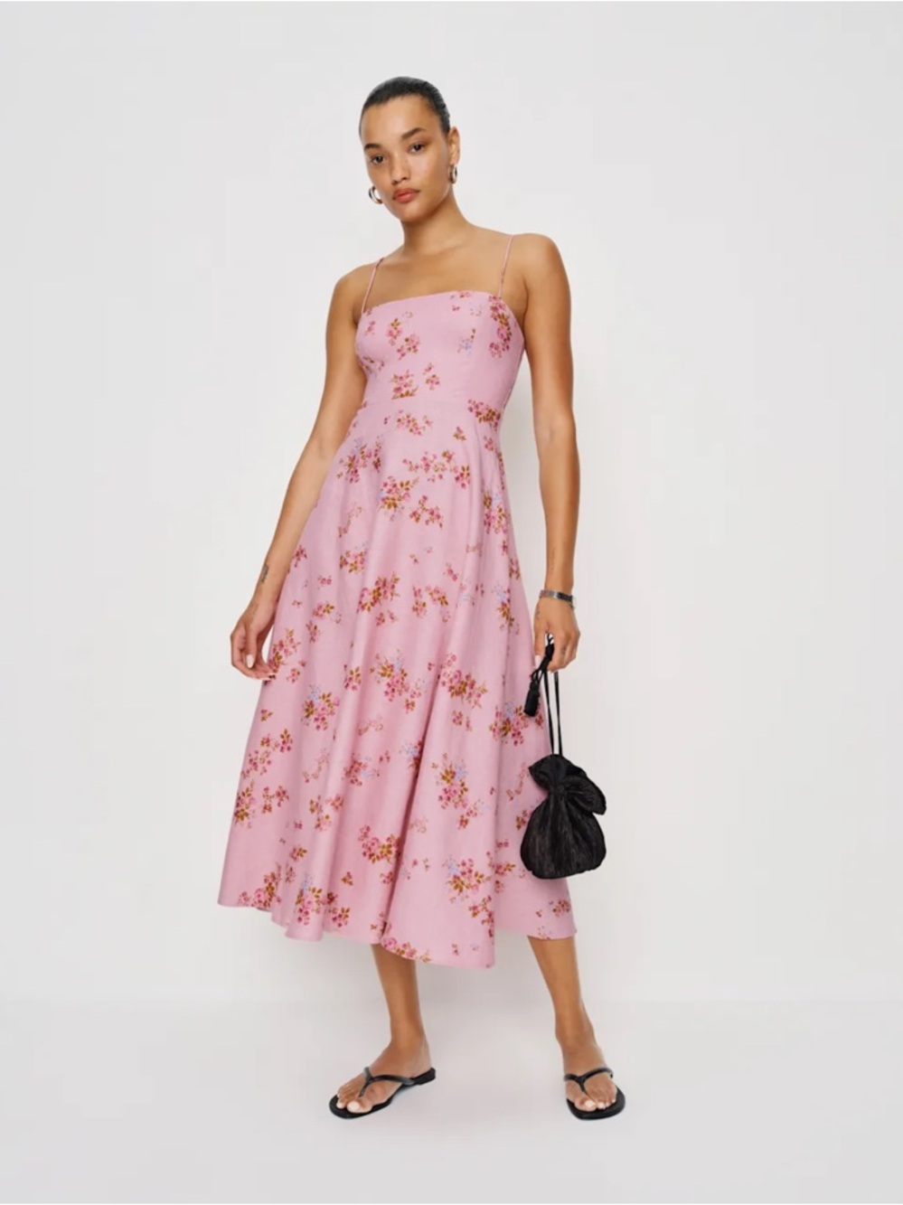 Reformation Monette Linen Dress, size 6, “Secret”